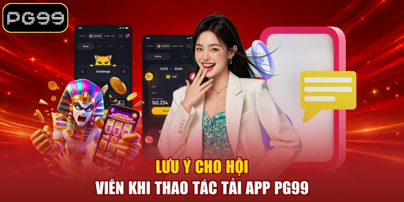 Lưu ý cho hội viên khi thao tác tải app PG99